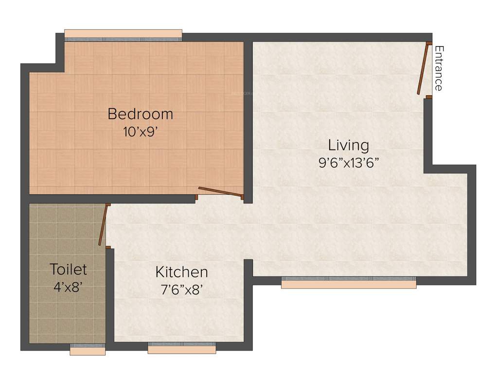 Sai Shrushti Residency (1BHK+1T (535 sq ft) 535 sq ft)