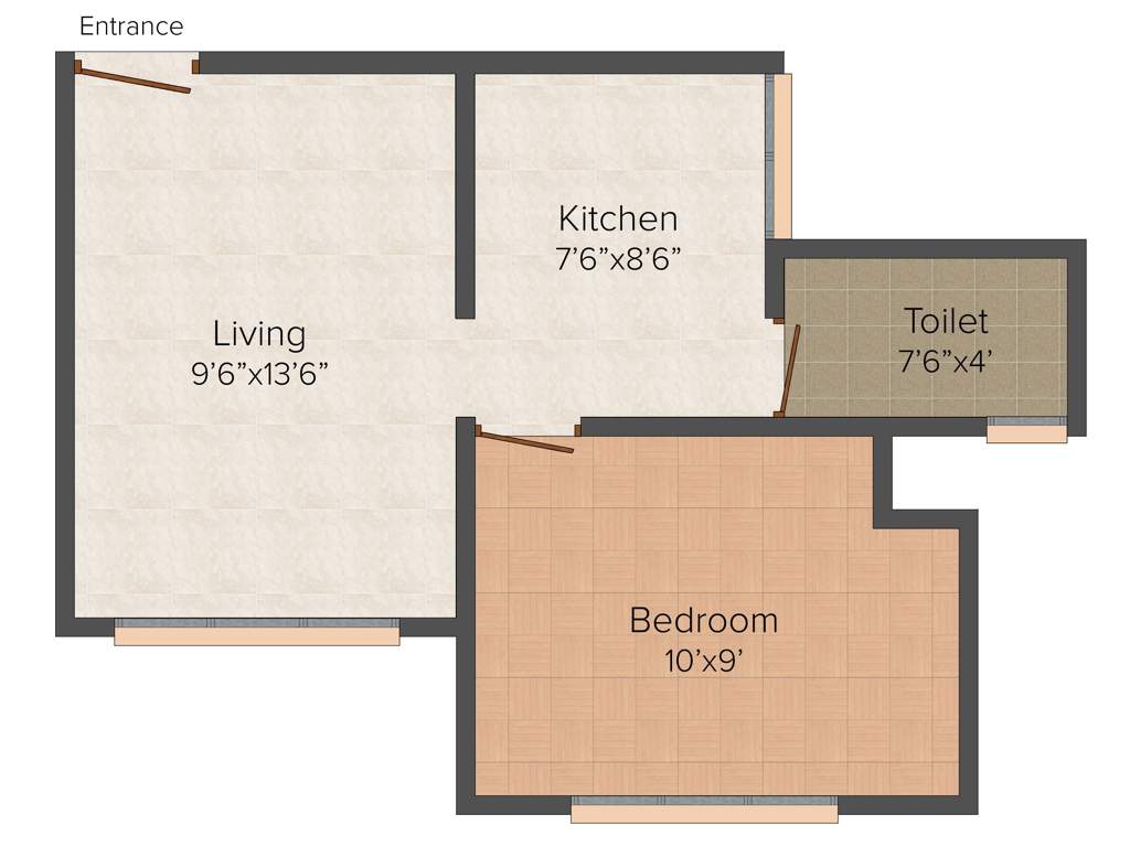 Sai Shrushti Residency (1BHK+1T (555 sq ft) 555 sq ft)