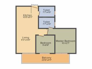 Godrej The Suites (2BHK+2T (975 sq ft) 975 sq ft) Godrej The Suites (2BHK+2T (975 sq ft) 975 sq ft)