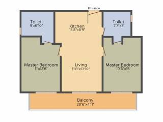Godrej The Suites (2BHK+2T (1,450 sq ft) 1450 sq ft) Godrej The Suites (2BHK+2T (1,450 sq ft) 1450 sq ft)