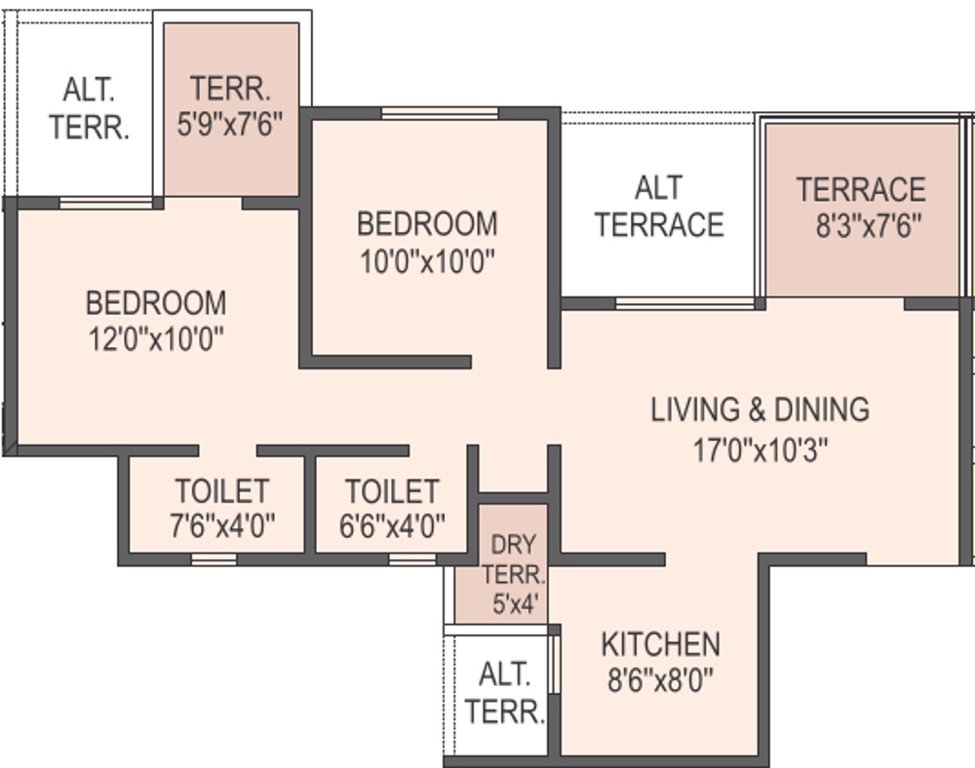 Nirmitee Shubhyog (2BHK+2T (937 sq ft) 937 sq ft)