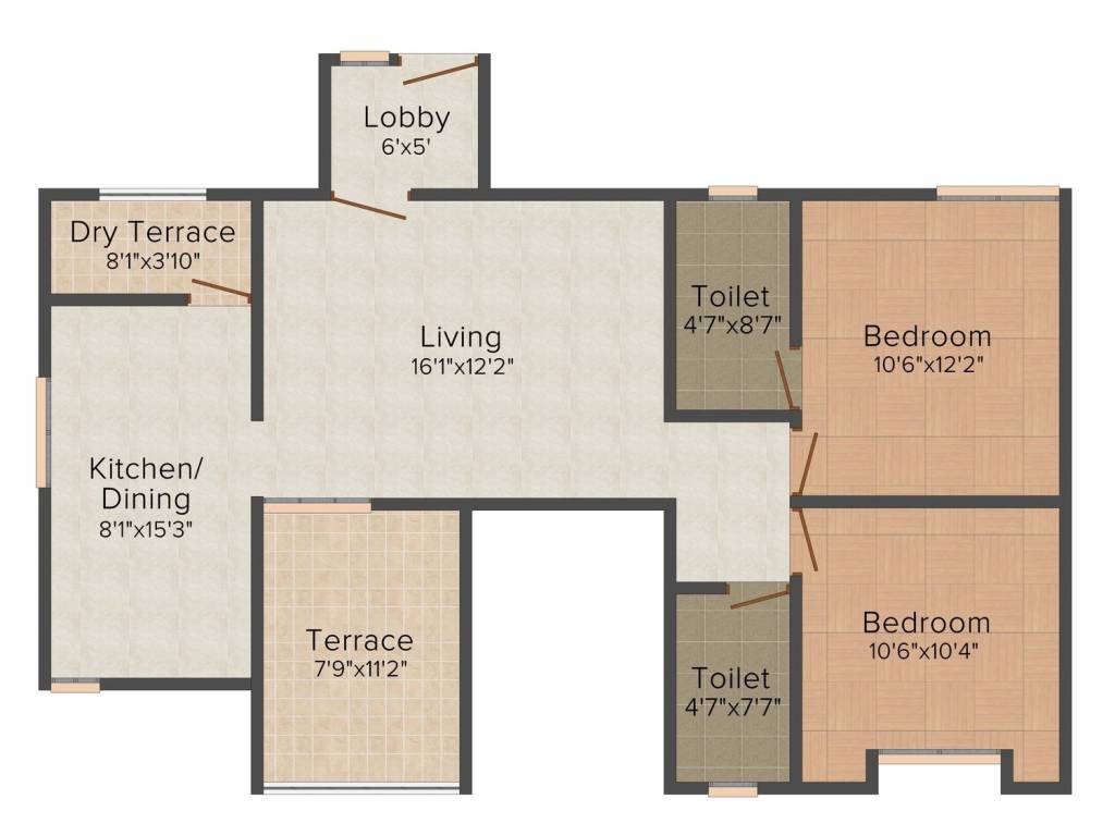 Suyog Development Leher 2BHK+2T (1,111 sq ft)