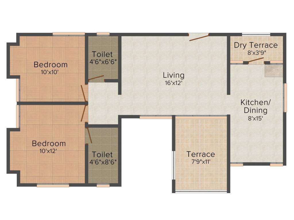 Suyog Development Leher 2BHK+2T (954 sq ft)