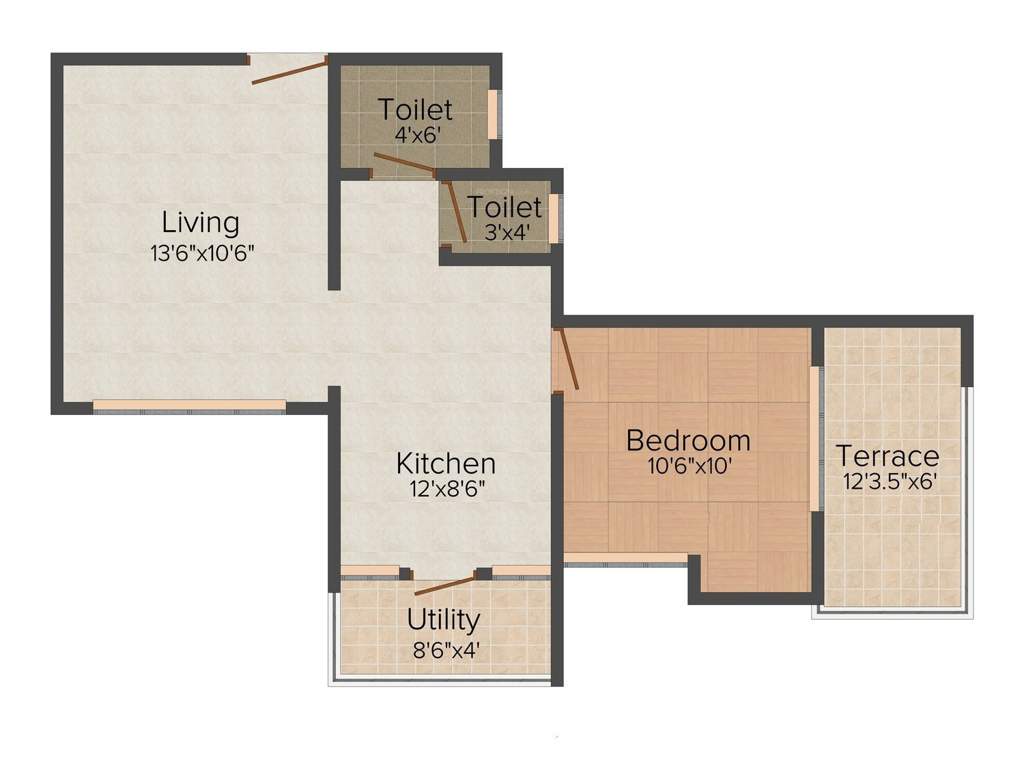 ACME Selene Apartment (1BHK+1T (677 sq ft) 677 sq ft)