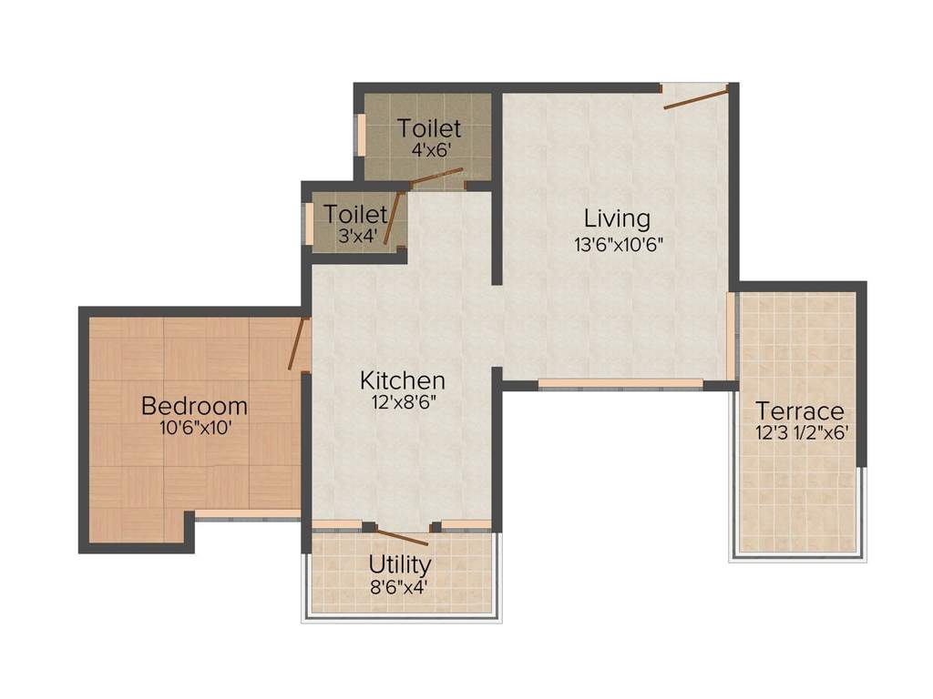 ACME Selene Apartment (1BHK+1T (680 sq ft) 680 sq ft)