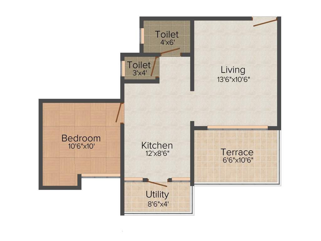 ACME Selene Apartment (1BHK+1T (673 sq ft) 673 sq ft)