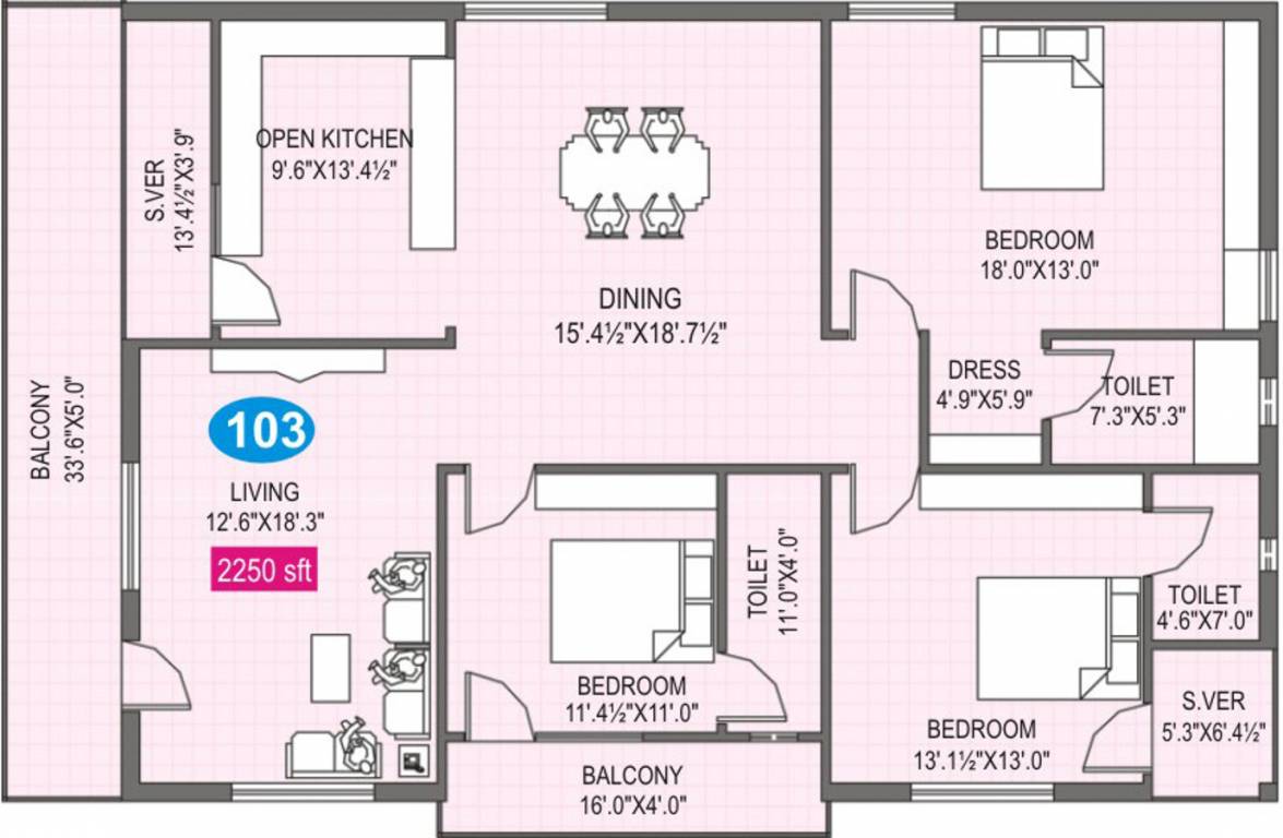Mourya Galaxy (3BHK+3T (2,250 sq ft) 2250 sq ft)