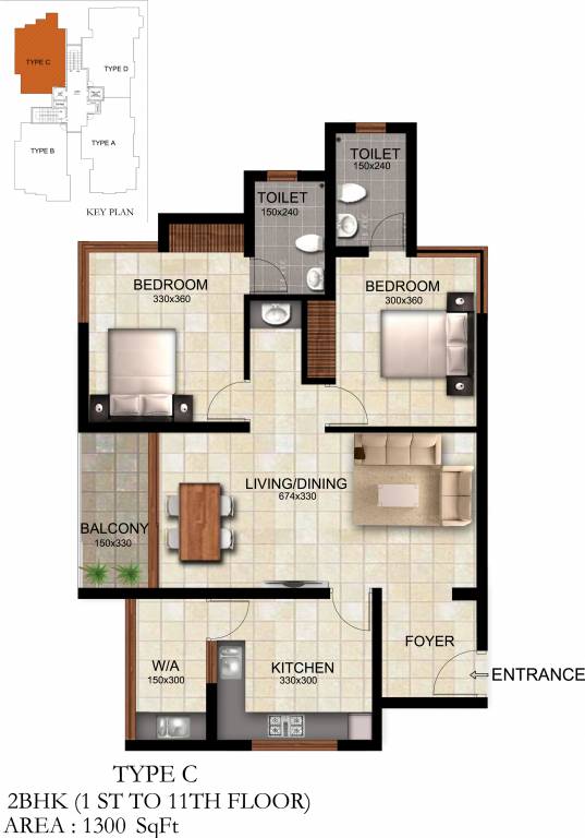 Silver Winter Leaf (2BHK+2T (1,300 sq ft) 1300 sq ft) Silver Winter Leaf (2BHK+2T (1,300 sq ft) 1300 sq ft)