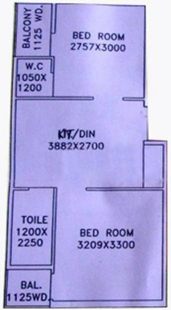 Shipra Subham Apartment (2BHK+2T (639 sq ft) 639 sq ft)