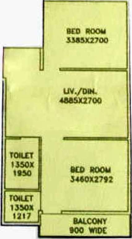 Shipra Subham Apartment (2BHK+2T (683 sq ft) 683 sq ft)