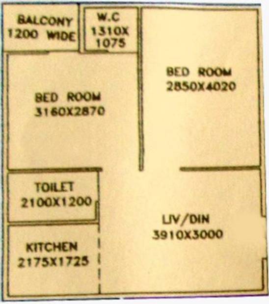 Shipra Subham Apartment (2BHK+2T (699 sq ft) 699 sq ft)