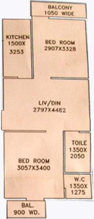 Shipra Subham Apartment (2BHK+2T (788 sq ft) 788 sq ft)