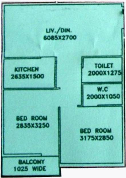 Shipra Subham Apartment (2BHK+2T (824 sq ft) 824 sq ft)