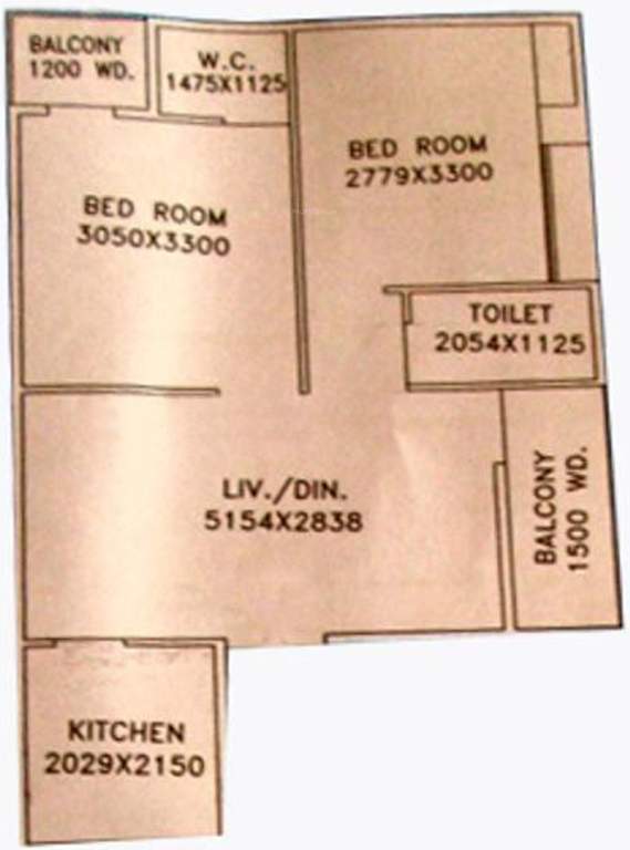 Shipra Subham Apartment (2BHK+2T (830 sq ft) 830 sq ft)