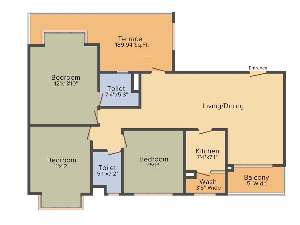 PS Magnum (3BHK+2T (1,743 sq ft) 1743 sq ft)