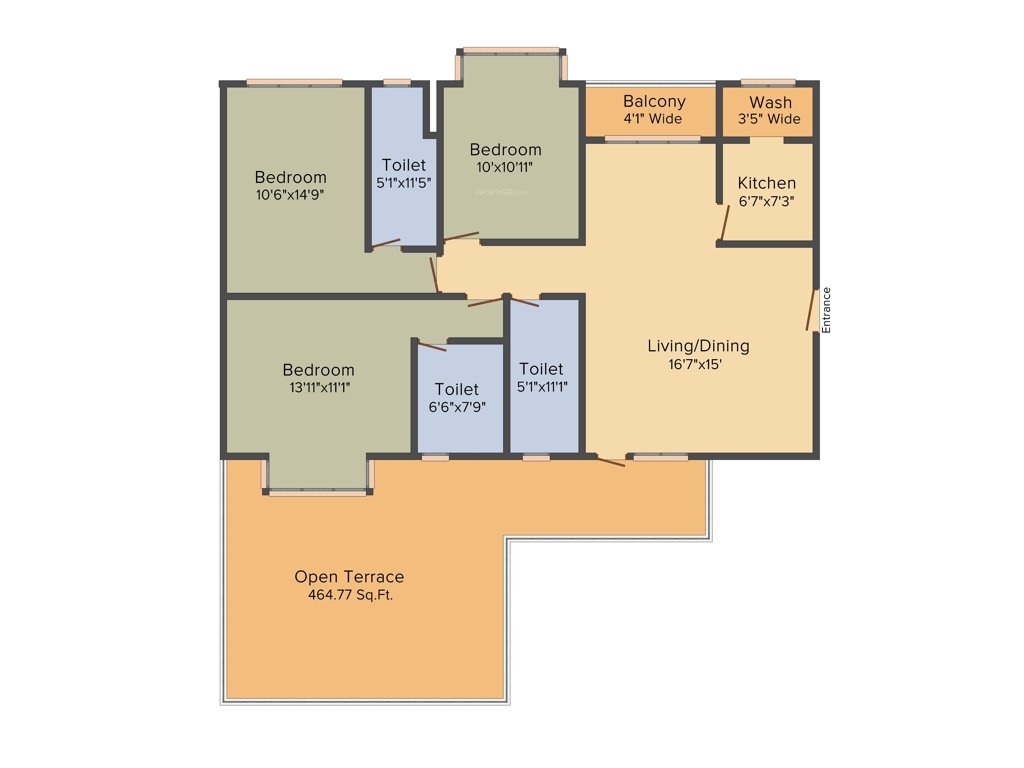 PS Magnum (3BHK+3T (2,020 sq ft) 2020 sq ft)