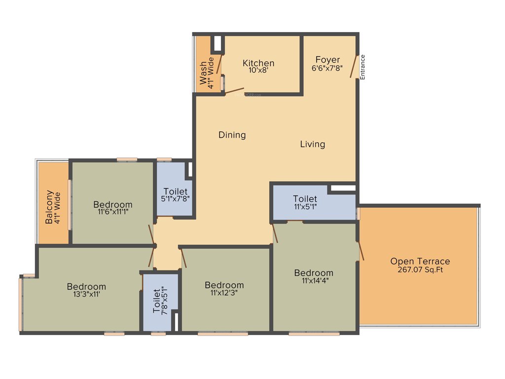 PS Magnum (4BHK+3T (2,199 sq ft) 2199 sq ft)