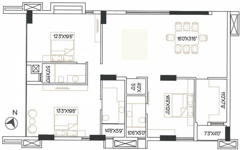 PS Zen (3BHK+3T (2,341 sq ft) 2341 sq ft)