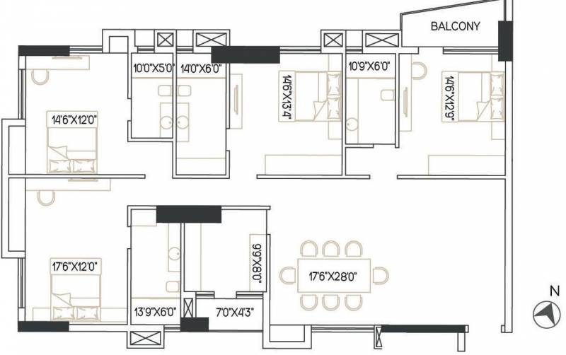 PS Zen (4BHK+4T (2,895 sq ft) 2895 sq ft)