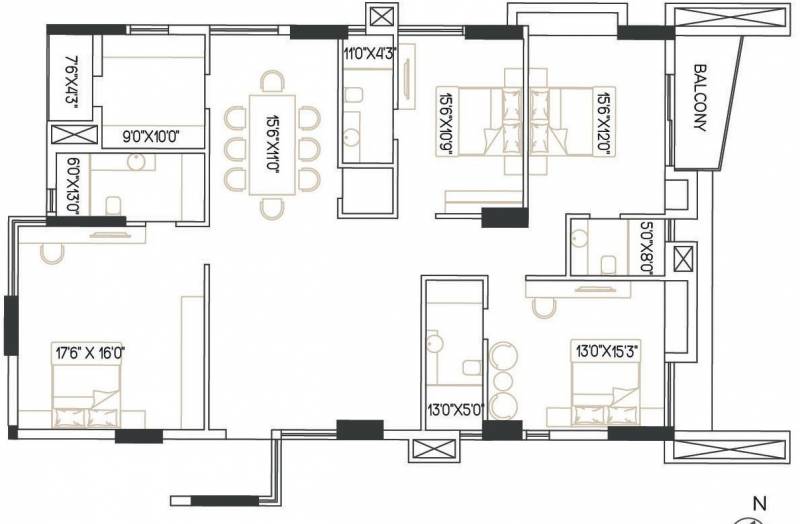 PS Zen (4BHK+4T (2,896 sq ft) 2896 sq ft)