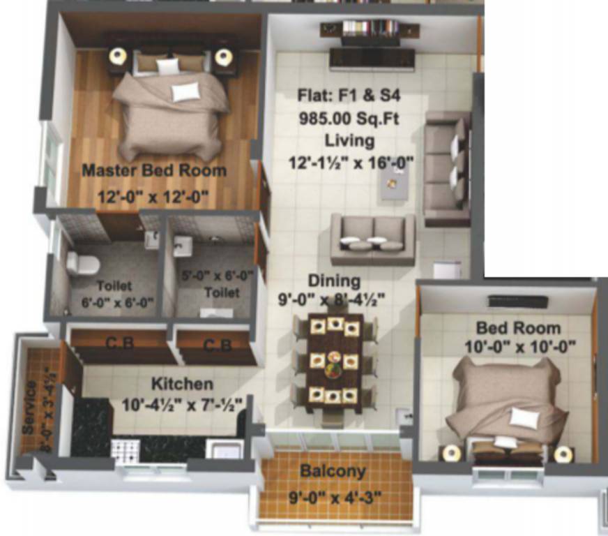 Sai Sai Sansthan (2BHK+2T (985 sq ft) 985 sq ft) Sai Sai Sansthan (2BHK+2T (985 sq ft) 985 sq ft)