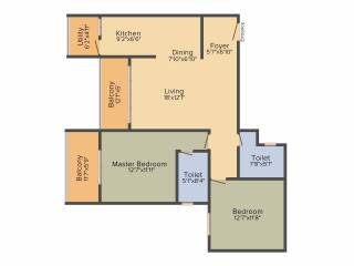 Bhandari Verve On The Curve (2BHK+2T (1,400 sq ft) 1400 sq ft)