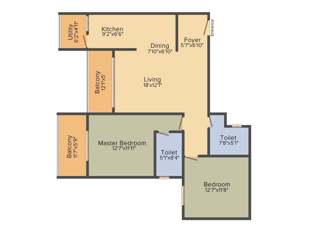 Bhandari Verve On The Curve (2BHK+2T (1,400 sq ft) 1400 sq ft)