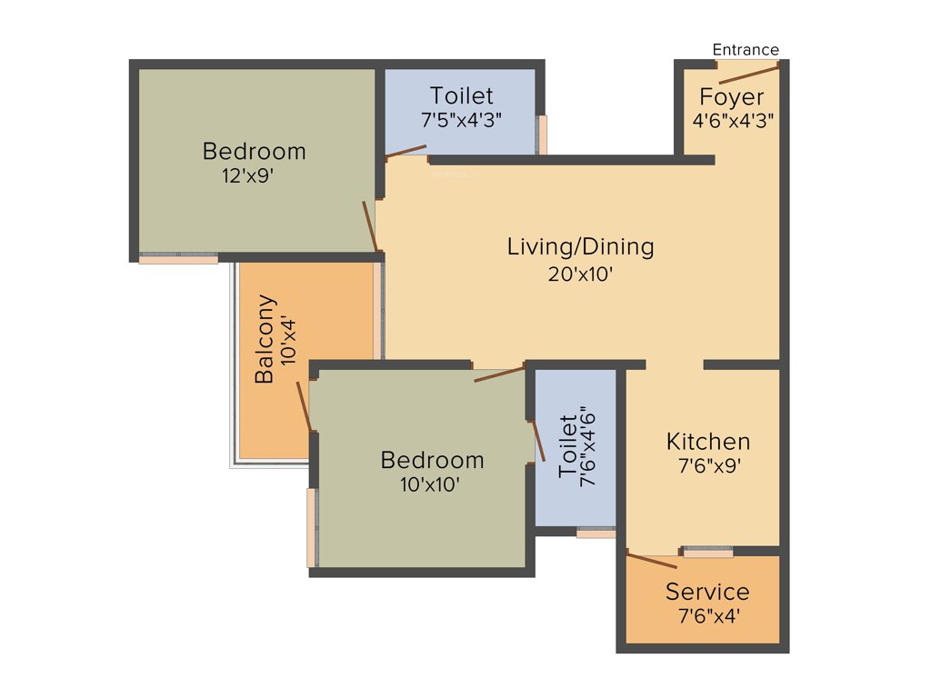 Optima Upgrade (2BHK+2T (945 sq ft) 945 sq ft)