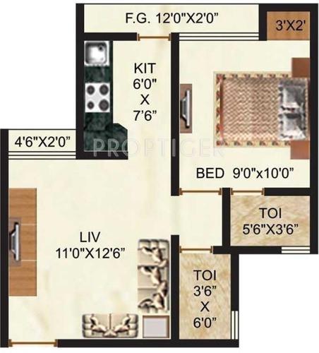 Rashmi Pink City (1BHK+2T (550 sq ft) 550 sq ft) Rashmi Pink City (1BHK+2T (550 sq ft) 550 sq ft)