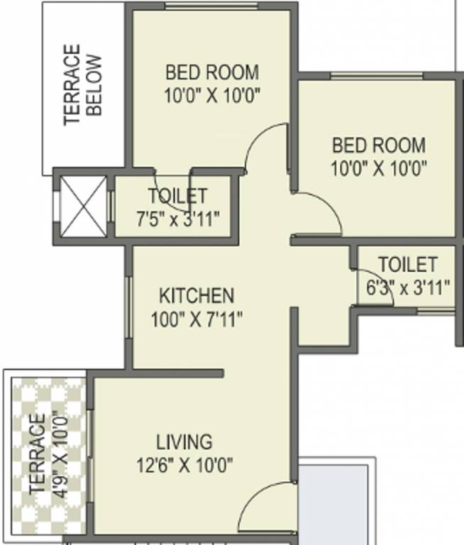 Anshul Ela (2BHK+2T (751 sq ft) 751 sq ft)