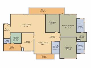 Vipul Aarohan (3BHK+3T (2,940 sq ft) Servant Room 2940 sq ft) Vipul Aarohan (3BHK+3T (2,940 sq ft) Servant Room 2940 sq ft)