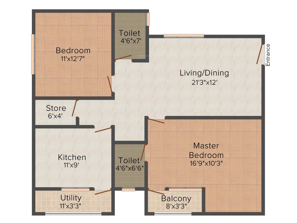 Junaid Joy Fozan (2BHK+2T (1,199 sq ft) + Pooja Room 1199 sq ft)