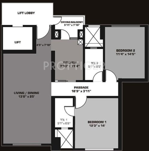 Godrej Planet (2BHK+2T (1,350 sq ft) 1350 sq ft) Godrej Planet (2BHK+2T (1,350 sq ft) 1350 sq ft)