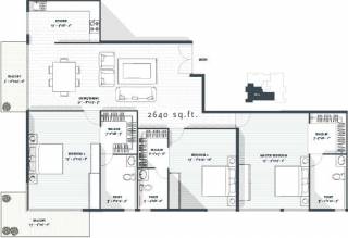 Avant One93 (3BHK+3T (2,640 sq ft) 2640 sq ft)