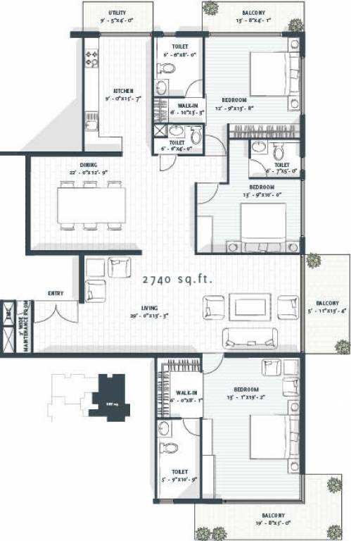 Avant One93 (3BHK+4T (2,740 sq ft) 2740 sq ft) Avant One93 (3BHK+4T (2,740 sq ft) 2740 sq ft)