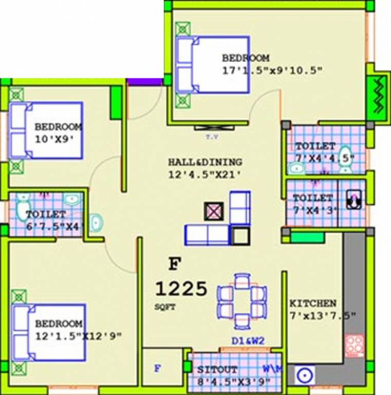 Annai Annai Heaven (3BHK+3T (1,225 sq ft) 1225 sq ft) Annai Annai Heaven (3BHK+3T (1,225 sq ft) 1225 sq ft)