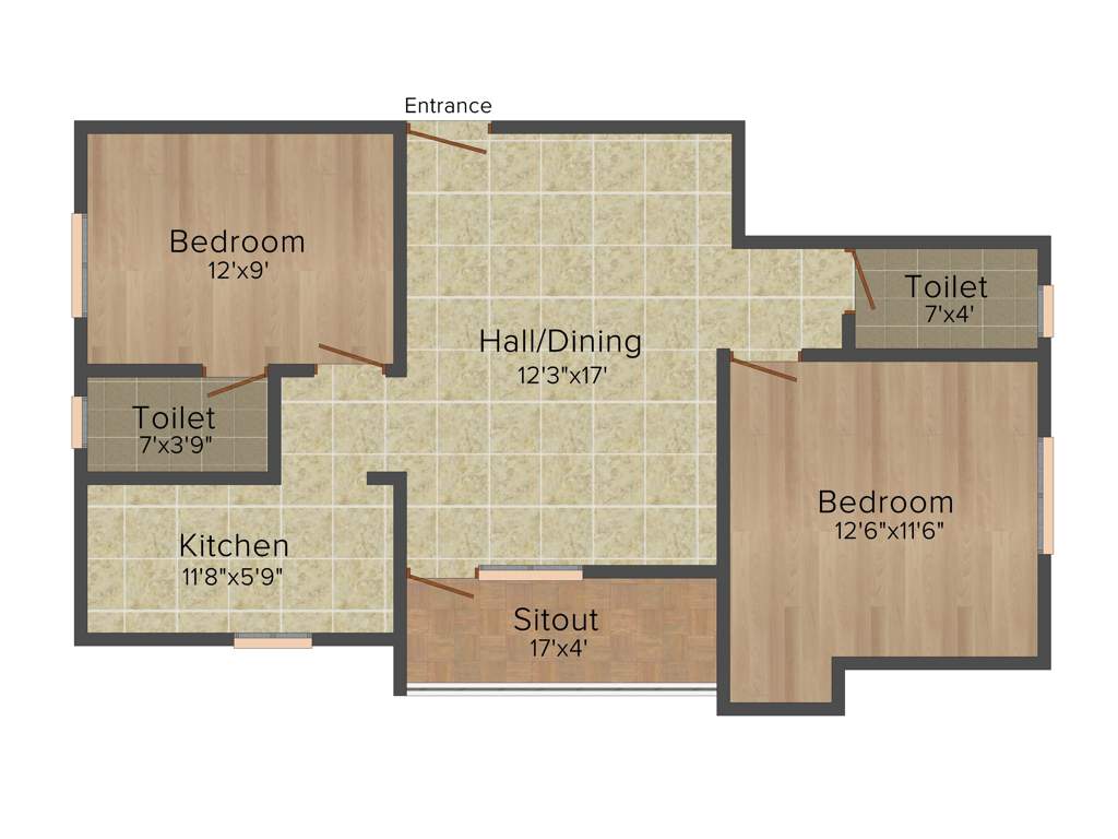 Annai Annai Weiden (2BHK+2T (925 sq ft) 925 sq ft)