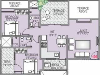 Acumen Prerana (2BHK+2T (1,020 sq ft) 1020 sq ft)
