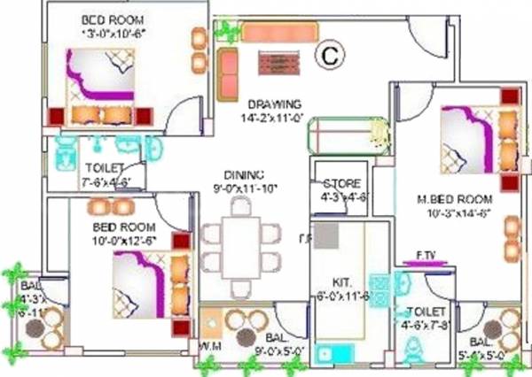 Sarvodaya Om Shaudh (3BHK+2T (1,340 sq ft) 1340 sq ft)