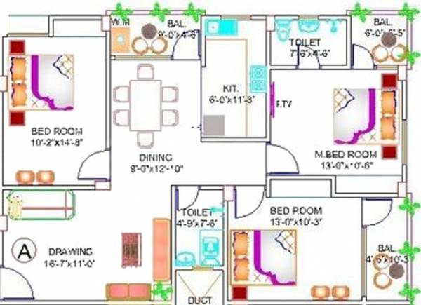 Sarvodaya Om Shaudh (3BHK+2T (1,370 sq ft) 1370 sq ft)
