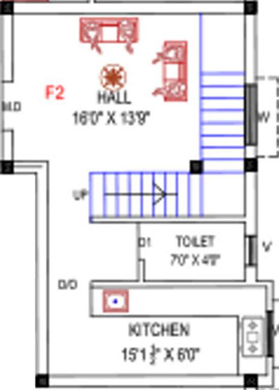 Lakshmikantham BV Nagar South (2BHK+3T (1,236 sq ft) 1236 sq ft)