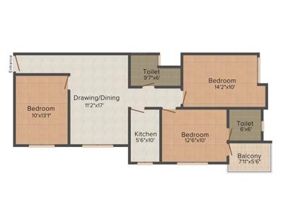 Lakhan Chandra (3BHK+2T (1,225 sq ft) 1225 sq ft) Lakhan Chandra (3BHK+2T (1,225 sq ft) 1225 sq ft)