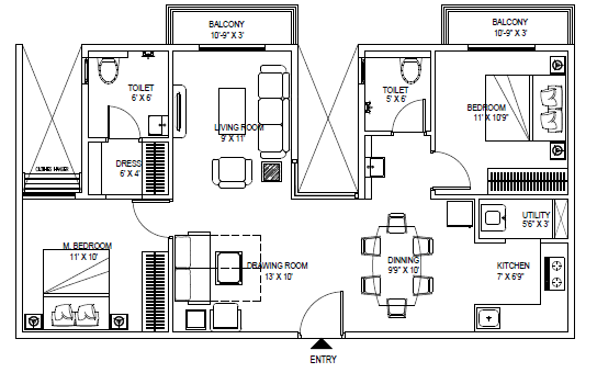  aavaas Floor Plan Floor Plan