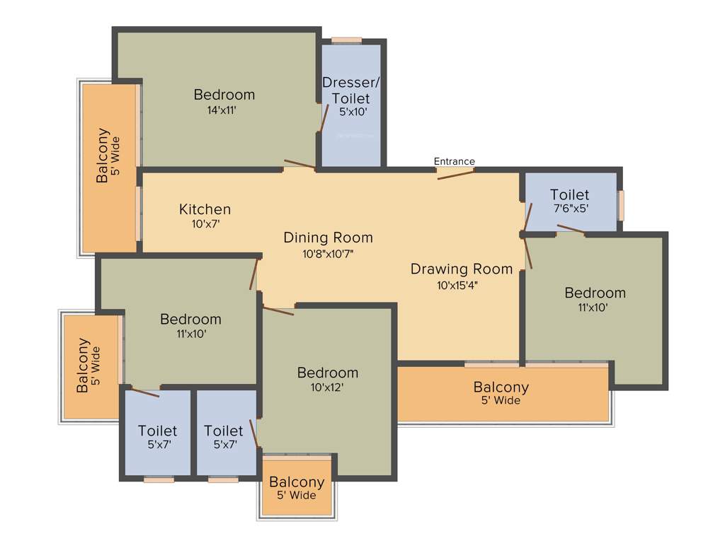 Migsun Kiaan (4BHK+4T (1,795 sq ft) 1795 sq ft)