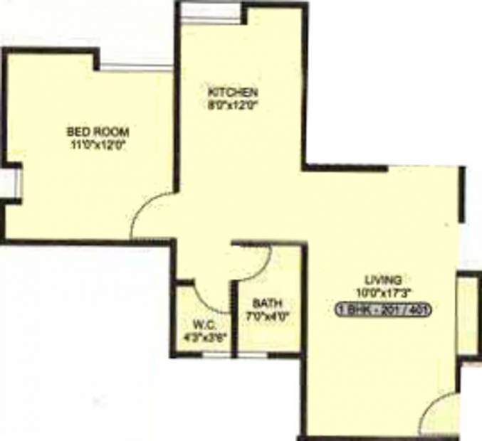 Reputed R R Linear Park (1BHK+1T (720 sq ft) 720 sq ft)