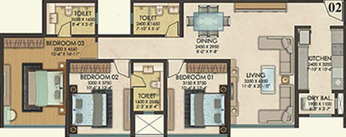 Kanakia Paris (3BHK+3T (1,087 sq ft) 1087 sq ft) Kanakia Paris (3BHK+3T (1,087 sq ft) 1087 sq ft)