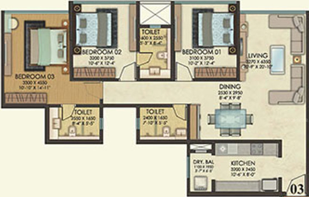 Kanakia Paris (3BHK+3T (1,089 sq ft) 1089 sq ft) Kanakia Paris (3BHK+3T (1,089 sq ft) 1089 sq ft)