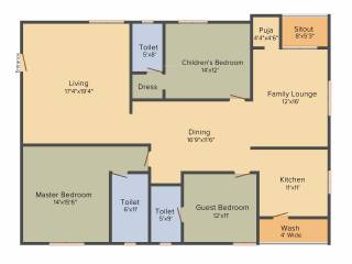 Hallmark Silvanus (3BHK+3T (2,397 sq ft) + Pooja Room 2397 sq ft) Hallmark Silvanus (3BHK+3T (2,397 sq ft) + Pooja Room 2397 sq ft)