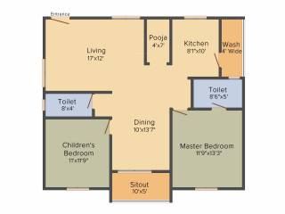 Hallmark Silvanus (2BHK+2T (1,358.94 sq ft) + Pooja Room 1358.94 sq ft) Hallmark Silvanus (2BHK+2T (1,358.94 sq ft) + Pooja Room 1358.94 sq ft)