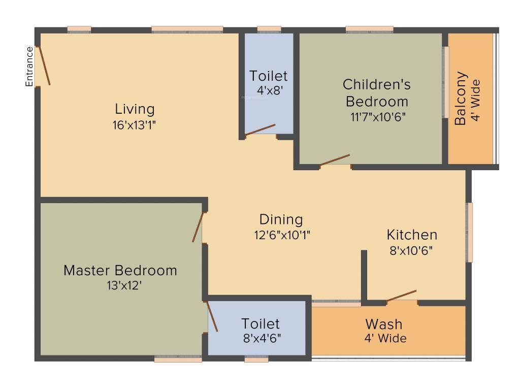 Hallmark Silvanus (2BHK+2T (1,252 sq ft) 1252 sq ft)